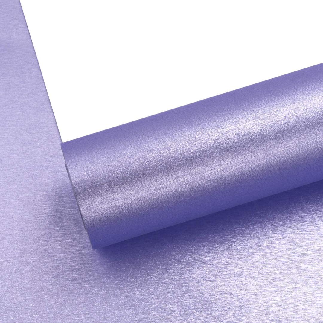WRAPAHOLIC Wrapping Paper Roll - Mini Roll - 17 Inch x 16.5 Feet - Purple with Metallic Shine for Birthday, Holiday, Wedding, Baby Shower