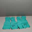 PACIFIC PPE 2 Pairs Nitrile Chemical Resistant Gloves, Flocked, Resist Strong Acid, Alkali, 15 mil, 12.6", X-Large (X-Large (Pack of 2), Green/12.6")