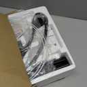 Dimmable Floor Lamp, Arc Floor Lamp with Dimmer, Black Standing Lamp with Adjustable Hanging Shade, Over Couch Tall Reading Light, Modern Pole Lamp for Living Room Bedroom, 9W LED Bulb Included