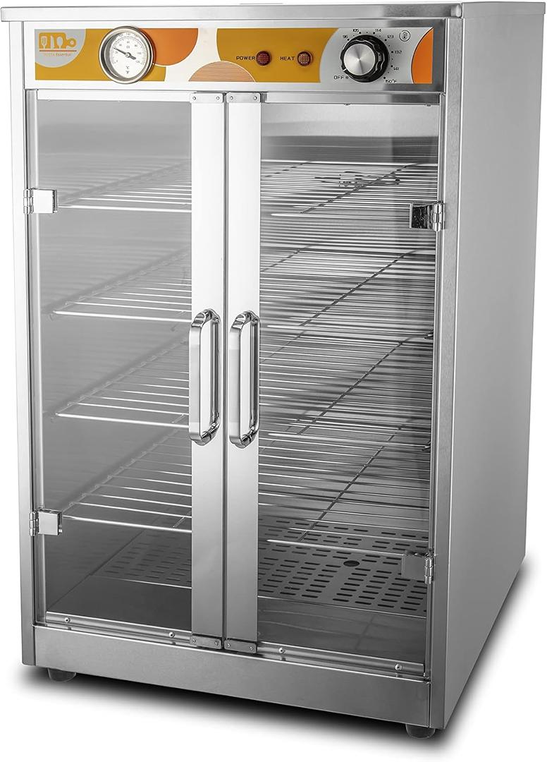 5-Shelf Electric Catering Hot Box Food Warmer Accommodating up to (10) 15" Pizza Boxes, Countertop Heated Holding Cabinet for Pretzels, Warming Machine for Home Commercial Use, 120V 600W