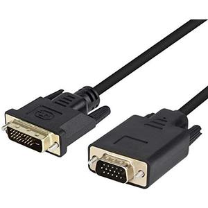 Wonlyus DVI to VGA Cable, DVI-D 24+1 to VGA 6 Feet Cable Male to Male Gold-Plated Cord for Computer, PC Host, Laptop, Graphics Card to HDTV, LG HP Dell Monitor, Display Screen and Projector, 6 Feet 
