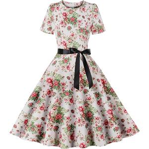 size 8 wome
Women's Vintage Print Cocktail Dresses Short Sleeve Swing Party Dresses Big Swing Puffy Dresses Cocktail Dress Summer
n's floral dress