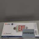 Lithonia Lighting Quantum LED Exit Sign/Emergency Light Combo, Exit Sign and Emergency Lights for Business, 2-Head Fixture, Red Letters, 180 Lumens, MVolt, 4 Watts (LHQM LED R M6)