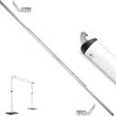 4-10FT Double Crossbar Backdrop Stand Adjustable Cross Bar with Hangers Telescoping Pipe and Drape Crossbars