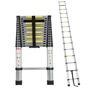 OUTPRIZE 14.5FT Telescoping RV Ladder, Portable Aluminum RV Telescoping Ladder Compatible with Lippert On-The-Go Receiver, 350lbs Capacity