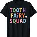 Tooth Fairy Art For Men Women Kids Dental Costume Toothfairy T-Shirt (XL, Black)