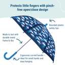 Wildkin Kids Umbrella – Rainproof Canopy, Curved Handle, Easy Hanging Design