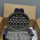 bella Flip-n-Store Waffle Maker, EverGood Ceramic Nonstick Coating, Fits-anywhere Kitchenware, Power Indicator Light & Touch Handle, 7 Wide & 1" Deep Plates, 1000 Watt, Plum