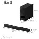 Sony BRAVIA Theater Bar 5, 3.1 Channel Home Theater Soundbar for TV with Powerful Wireless Subwoofer, Surround Sound by Dolby Atmos® & DTS:X®, Bluetooth, HT-B500, 2026 Model