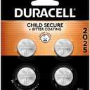 Duracell 2025 Lithium Battery, 8 Count (Pack of 2) Child Safety Features, Lithium Coin Battery for Key Fob, Car Remote, and other devices, CR2025 3 Volt (3V) Cell