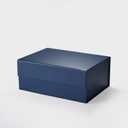 9.25"X6.7"X3.93" Geoto A5 Deep Size Gift Wrapping Box, Magnetic Closure Collapsible White Black Magnet Gift Packaging Box(Navy Blue)
