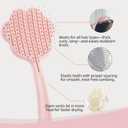 Multi-Functional Skeleton Comb: Styling + Scalp Massage, Master Any Hairstyle (Purple) (Pink)