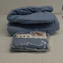 CozyLux Full Comforter Set Grayish Blue, 7 Pieces Bed in a Bag Bedding Comforter Set with Sheets, All Season Boho 7PC Bed Sets with Comforter, Fitted Sheets, Flat Sheets, Pillow Shams and Pillowcases