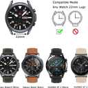 Tasikar 22mm Leather Bands Compatible with Samsung Galaxy Watch 3 45mm Band, Premium Genuine Leather Replacement Bracelet Strap Compatible with Galaxy Watch 46mm, 22mm, Brown