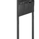 C Shaped End Table, Side Table for Sofa, Small TV Tray, Couch Table with Storage Bag for Small Space, Living Room, Bedroom, Home Office LET501B (Black)