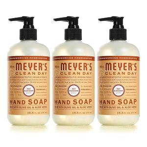 Mrs. MEYER'S CLEAN DAY Liquid Hand Soap, Cruelty Free & Hand Wash Made with Essential Oils, Apple Cider Scent, 12.5 Fl oz Bottle (Pack of 3)