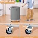 150L Large Capacity Rolling Laundry Basket Hamper with Wheels, Clothes hamper and Removable Bag for Home, Laundry Room, Bedroom, Bathroom, Apartment, Dorm