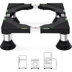 Nefish Mini Fridge Stand Height 5"-6.1" Adjustable 16-24 Inch Washer and Dryer Pedestal with 4 Strong Feet Heavy Duty Washing Machine Stand Base Universal Laundry Platform for Home Appliance