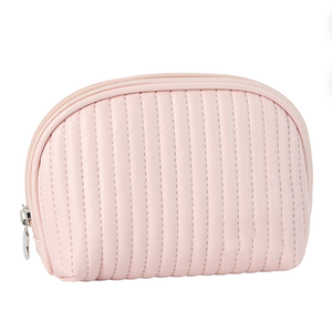 Bradem Cute Makeup Bag Mini Cosmetic Pouch for Women Small Quilted Beauty Bag Handy Zipper Pouch Cosmetic Bag Cosmetic Bag Pink