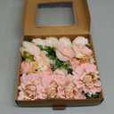 Artificial Flowers Combo, Fake Flowers for DIY Tables Centerpieces Baby Shower Bridal Shower Wedding Bouquet Arrangements Party Candle Holder Cake Decor Flower Home Decorations (Peach)