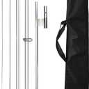 Feather Flag Pole Kit Fits 8FT Swooper Flags, 11FT Tall Aluminum Flagpole Set with Heavy Duty Ground Spike for Business Advertising Flags Custom Feather Flag