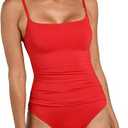 La Blanca Women's One Piece Swimsuit Island Goddess Shirred Side Women's Bathing Suit 8