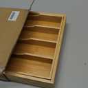 Expandable Bamboo Kitchen Drawer Organizer for Cutlery and Utensils, Adjustable Bamboo Wood Cutlery Tray in Drawer for Flatware and Silverware in Kitchen, (Natural)