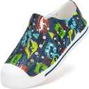 Toddler Sandals for Boys Girls Kids Summer Quick Dry Sneakers Pool Beach Swim Water Shoes for Children (Navy Dinosaur, 5 Toddler)