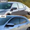 Outside Mount Window Visors Rain Guards for Honda Civic 4Dr Sedan 2016-2021
