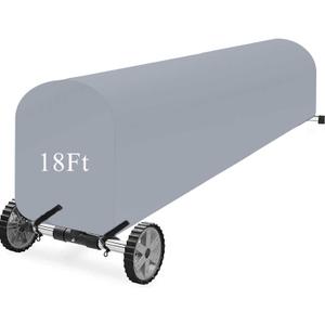 Woanger Heavy Duty Pool Solar Reel Cover Waterproof UV Resistant Inground Swimming Pool Solar Reel Roller Blanket(18 Ft, Gray)