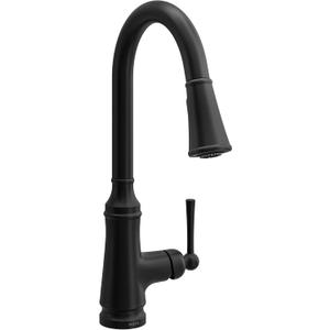 Moen Jaslynn Pulldown Kitchen Faucet, Matte Black, 87618BL