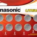 Panasonic CR2025 3.0 Volt Long Lasting Lithium Coin Cell Batteries in Child Resistant, Standards Based Packaging, 10 Count(Pack of 1)