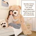 MorisMos Giant Teddy Bear Plush 6ft, Life Size Huge Brown Teddy Bears for Boyfriend Girlfriend, 6 Foot Large Big Bear Gifts for Lover on Valentines, Anniversary, Birthday