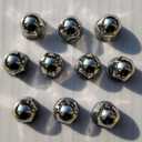 Stainless Steel Chrome Wheel Nut Cover 38mm 37.8 * 51 Push On Flanged Wheel Nut Cap of 10 Pcs