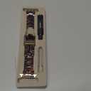 V.R.HOPE Compatible With Apple Watch Band 42mm 44mm 45mm Women Men, Adjustable Lightweight Resin Strap with Stainless Steel Buckle Replacement for iWatch Series SE 7 6 5 4 3 2 1-Tortoiseshell