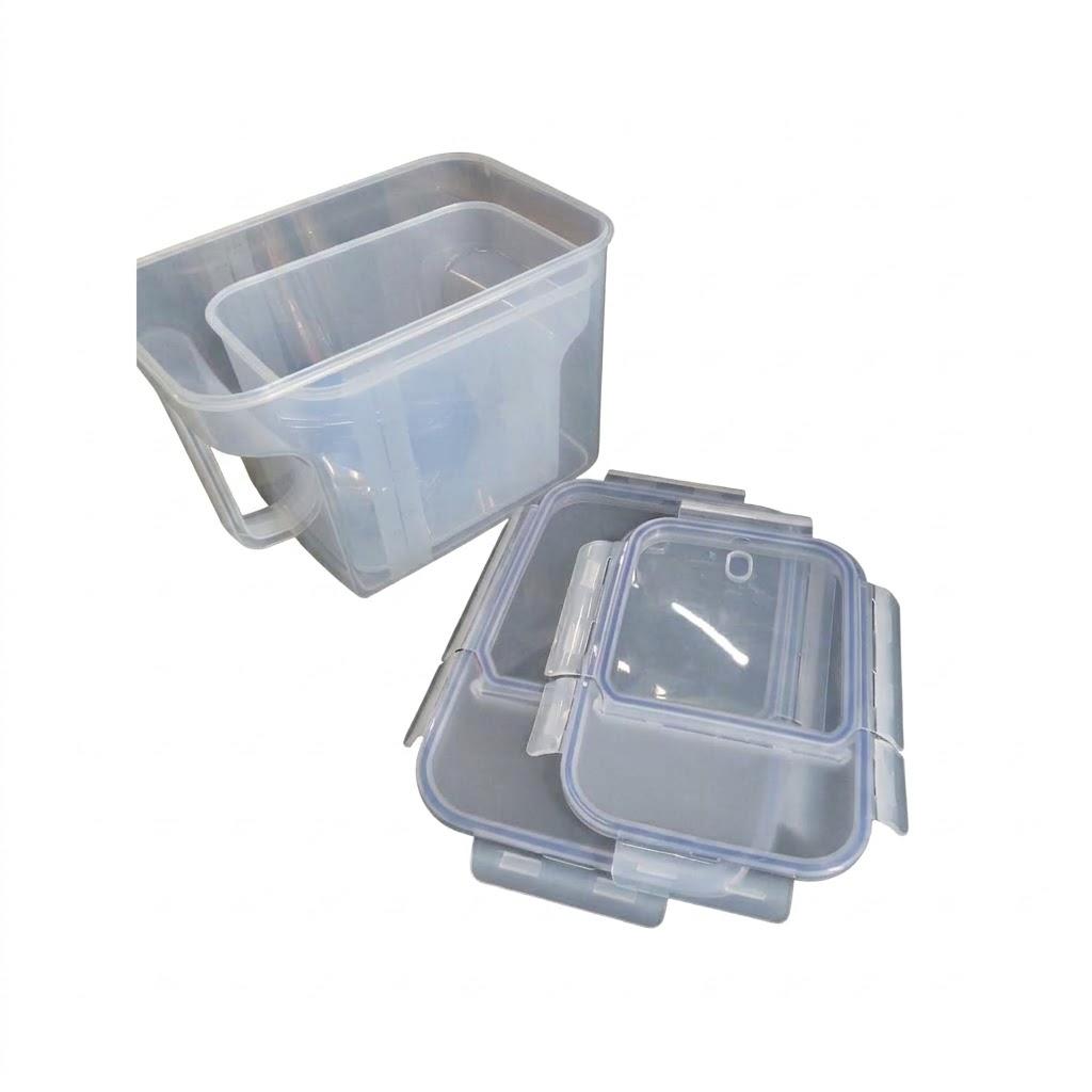 Plastic Rice Case 9L & 4L Container/Storage Food Organiser w/Cup Clear