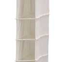 Household Essentials 311322 Hanging Shoe Storage Organizer for Closets |10 Pocket Shelves | Natural Canvas