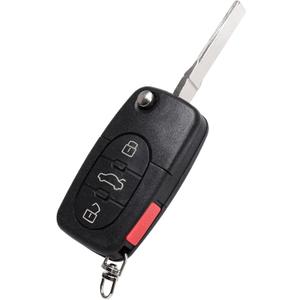 NPAUTO Key Fob Replacement for Audi A4 A6 A8 S4 S6 S8 TT RS6 Cabriolet 1997-2005 - Uncut Keyless Entry Remote Control Car Flip Key Fobs (MYT8Z0837231,4D0837231E, 4D0837231P)