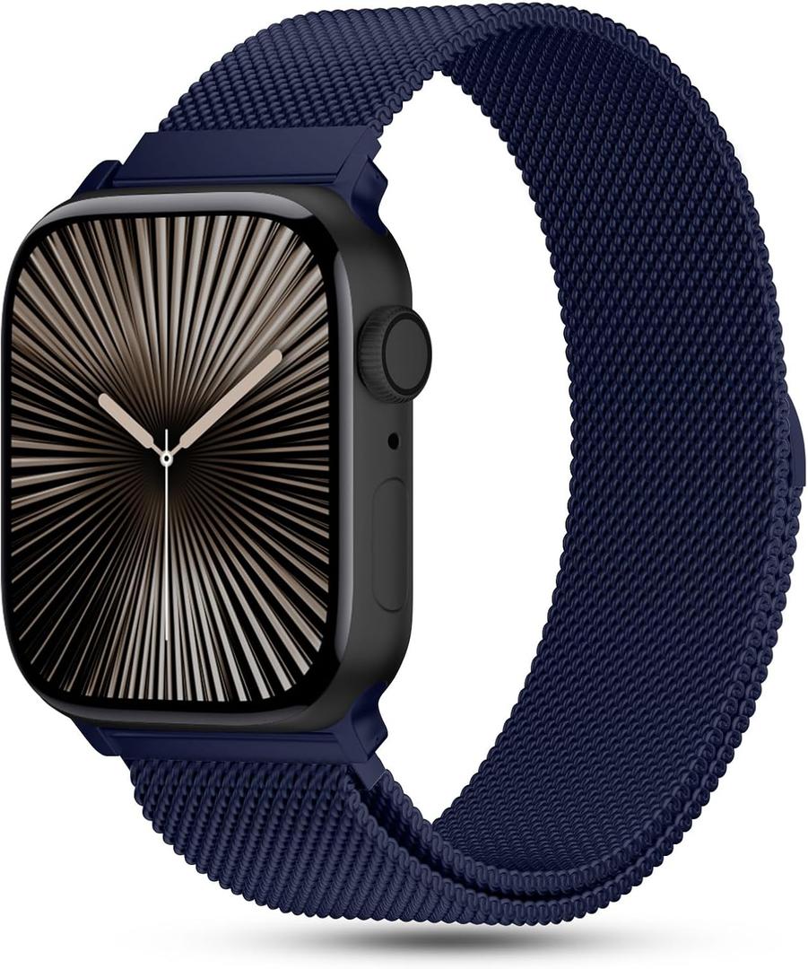 Metal Stainless Steel Magnetic Milanese Loop men & women, Compatible with iWatch Series 11 10 9 8 7 6 5 4 SE/Ultra 3 2 1 and Apple Watch Band
