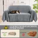 LOMAO Couch Cover Sofa Covers for 3 Cushion Sectional Couch Covers L Shape Couch Cover with Tassel Sofa Protector Washable Reversible Chenille Sofa Slipcover for Pet (Light Grey,Medium(71 * 102))