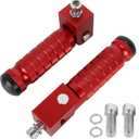 Motorcycle M8 Universal Foot Pegs CNC Foldable & Anti-Skid 90 Degree Motorbike Pegs Fits for Super 73, Motorcycle, Bicycle, Mini Bike, Electric Motor, ATVs, UTVs, Go Karts, Quads, Scooters Red