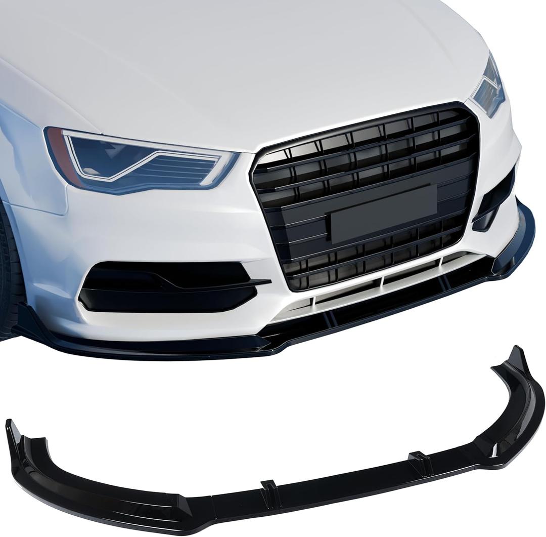 Front Bumper Lip Spoiler Splitter for Audi S3 / A3 S-line (A3 Prestige) 2015 2016 Accessories