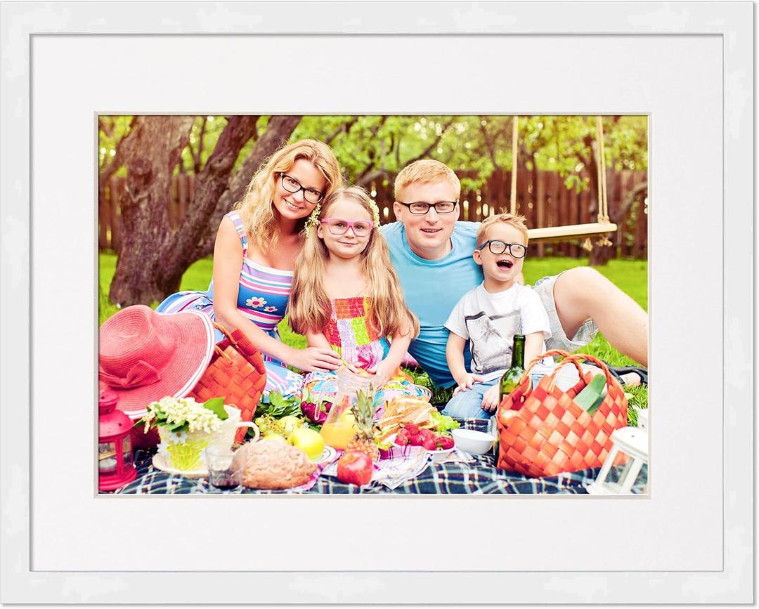 Poster Palooza 20x20 Frame White Wood Picture Frame | Includes UV Acrylic, Foam Board Backing & Hanging Hardware