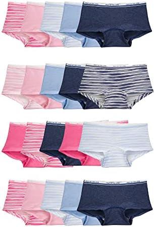 Fruit of the Loom Girls' Cotton Boyshort Underwear Size 12 14 pack fashion assorted