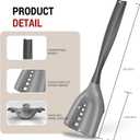 Mincing Spatula Meat Chopper, Hamburger Grinder, Premium Heat Resistant Smasher for Ground Beef, Potato Mix Tool, Meat & Poultry Tenderizers-Black (1 Pack)