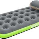 Bestway Roll & Relax Single Air Mattress with Pump Bag (74 x 39 in), Grey