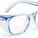 Stoggles - Official - Square - Z87.1 Certified Safety Glasses - Anti-Fog - Blue Light Blocking (Medium, Sky Blue)