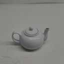 RSVP International Stoneware Teapot Collection, Microwave and Dishwasher Safe, 16 oz, White