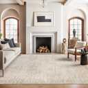 Valenrug Washable Rugs 8x10 - Non Slip 8x10 Area Rugs for Living Room, Stain Resistant Area Rugs for Bedroom, Foldable Machine Washable Area Rug(8'x10', Brown)