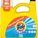 Tide Simply Liquid Laundry Detergent, Refreshing Breeze Scent, 138 Loads, 182 fl oz, All-In-One Detergent